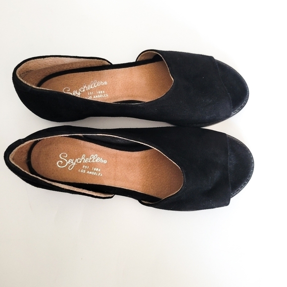 Seychelles black open toe flats Summer Shoes - Picture 12 of 12
